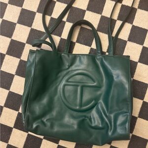 Telfar shopping bag green medium